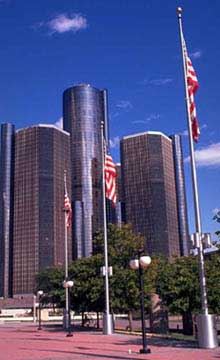 This image provides a view of some of the skyscrapers in downtown Houston.